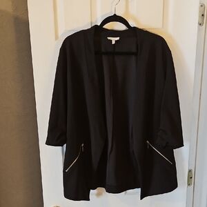Maurices Black Women's Blazer with Zippered Pockets